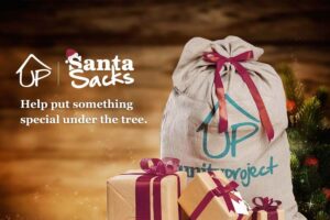 Santa Sacks, Christmas presents under tree